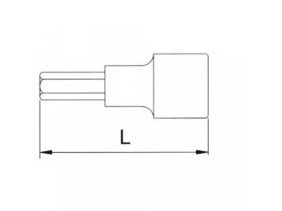 Головка торцевая с шестигранной вставкой 1/2" 12мм L=55мм