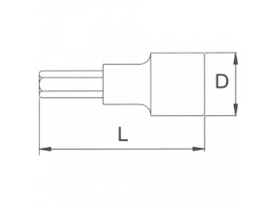 Головка торцевая с шестигранной вставкой 1/4" 8мм