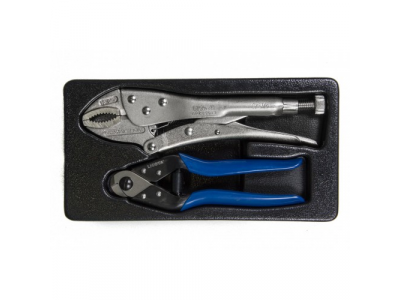 Набор: ручные тиски-струбцина и кабелерез. 2пр., в ложементе