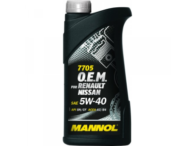 MANNOL 7705 O.E.M. 5W-40 for Renault Nissan 1L