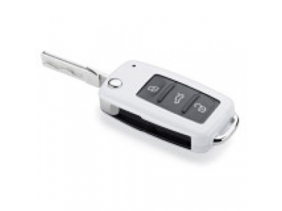Накладка на ключ Volkswagen Plastic Key Case Turbo, White, артикул 5C0087012G075