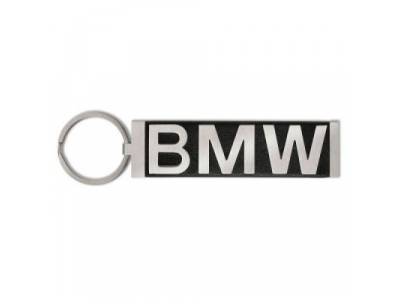 Брелок BMW Key Ring Pendant, Wordmark, Black, артикул 80272411126 от BMW Брелок BMW Key Ring Pendant, Wordmark, Black, артикул 80272411126