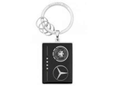 Брелок Mercedes-Benz Key Ring, ONE TEAM, Black / Silver, артикул B66958203