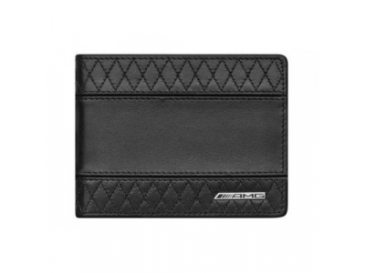 Кожаный кошелек Mercedes-Benz AMG Wallet, Black Leather, RFID protection от Mercedes Кожаный кошелек Mercedes-Benz AMG Wallet, Black Leather, RFID protection