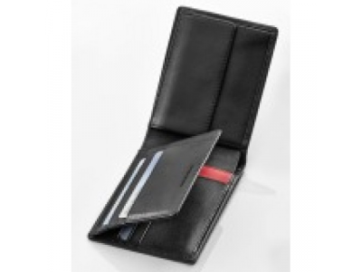 Кожаный кошелек Mercedes-Benz AMG Wallet, Black Leather, RFID protection от Mercedes Кожаный кошелек Mercedes-Benz AMG Wallet, Black Leather, RFID protection