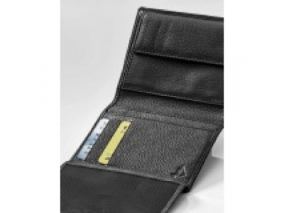 Кожаный кошелек Mercedes-Benz Wallet, Cowhide, Black, RFID Protection от Mercedes Кожаный кошелек Mercedes-Benz Wallet, Cowhide, Black, RFID Protection