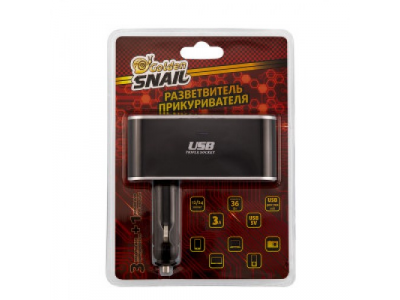 Разветвитель прикуривателя 3 в 1 (в прикуриватель) от GOLDEN SNAIL Разветвитель прикуривателя 3 в 1 (в прикуриватель)