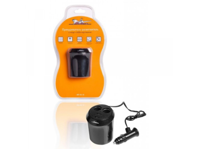 Прикуриватель-разветвитель 2 гнезда + 2USB в подстаканник AIRLINE от Airline Прикуриватель-разветвитель 2 гнезда + 2USB в подстаканник AIRLINE