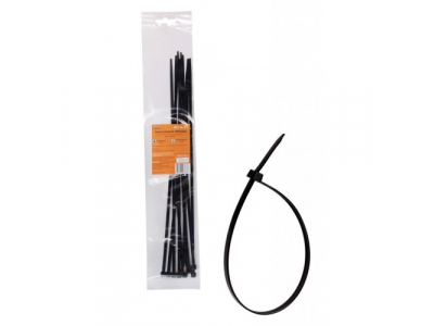 Стяжки (хомуты) кабельные 4,8*350 мм, пластиковые, черные, 10 шт. AIRLINE от Airline Стяжки (хомуты) кабельные 4,8*350 мм, пластиковые, черные, 10 шт. AIRLINE