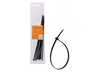 Стяжки (хомуты) кабельные 3,6*250 мм, пластиковые, черные, 10 шт. AIRLINE от Airline Стяжки (хомуты) кабельные 3,6*250 мм, пластиковые, черные, 10 шт. AIRLINE