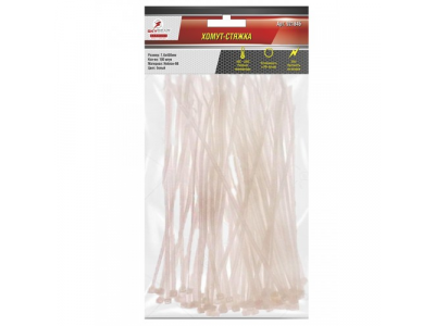 Хомут—стяжка кабельная пластиковая 7.6х450 (100 шт) Белая от SKYBEAR Хомут—стяжка кабельная пластиковая 7.6х450 (100 шт) Белая