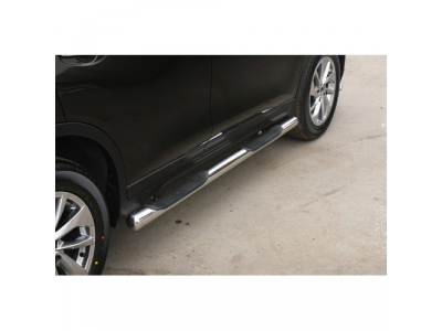 Пороги с проступями d76, Nissan X-Trail 2015-