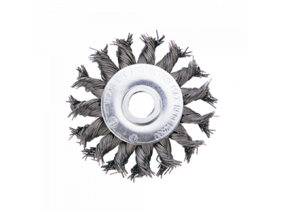 Щётка №134 13115221 d-115мм круглая для УШМ , витая от АТАКА Щётка №134 13115221 d-115мм круглая для УШМ , витая